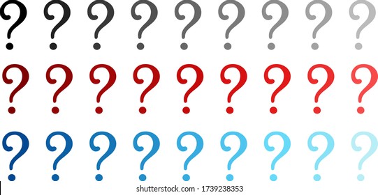 Question mark vector set. question mark illustration.