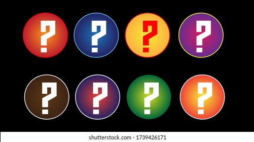 Question mark vector set. vector set of question mark. scribble question mark.