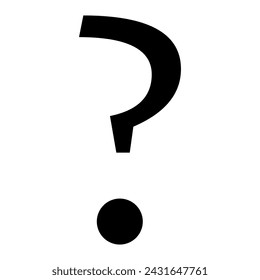 Signo de vector de signo de interrogación. Ilustración aislada sobre fondo blanco
