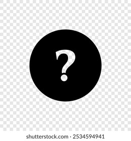 Question mark vector silhouette on white background. Question mark icon sign illustration design.