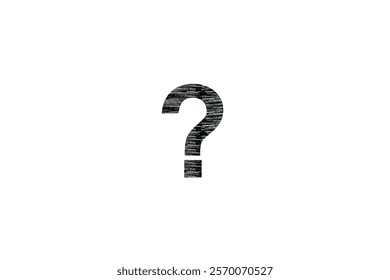 Question mark vector silhouette on white background. Question mark icon sign illustration design. Black question mark silhouette isolated on white background. Question mark icon vector