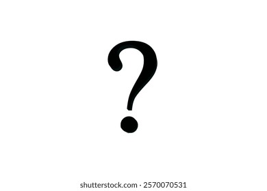 Question mark vector silhouette on white background. Question mark icon sign illustration design. Black question mark silhouette isolated on white background. Question mark icon vector