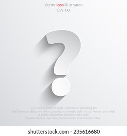 Question mark web icon background. Eps 10 vector illustration.