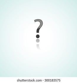 Question mark web icon on white background