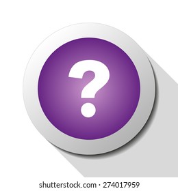 Question mark, web icon. Vector design