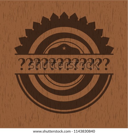 Question Mark wood signboards
