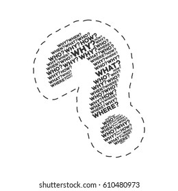 question mark words image vector illustration eps 10