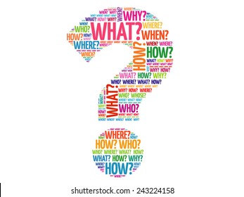 Question mark, Question words vector concept