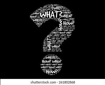 Question mark, Question words vector concept