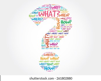 Question mark, Question words vector concept