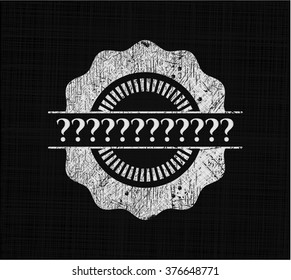 Question Mark written with chalkboard texture