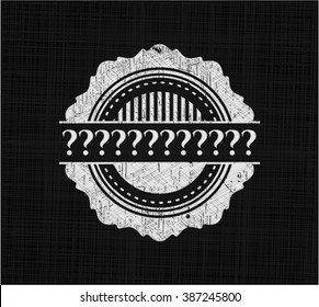 Question Mark written with chalkboard texture