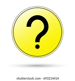 Question mark in yellow sign