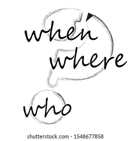 Question mark.Help scene with questions and question mark.