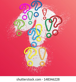 Question marks background 