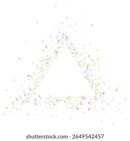 Question marks. Background for quiz, poll, survey, faq, interrogation, query. Multicolored template for opinion, public poll. Funny School vector illustration rainbow color on white background.