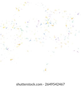 Question marks. Background for quiz, poll, survey, faq, interrogation, query. Multicolored template for opinion, public poll. Funny School vector illustration rainbow color on white background.