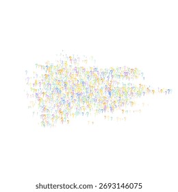 Question marks. Background for quiz, poll, survey, faq, interrogation, query. Multicolored template for opinion, public poll. Funny School vector illustration rainbow color on white background.