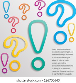 Question marks background vector illustration