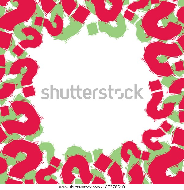 Question Marks Border Made Contemporary Geometric Stock Vector (Royalty ...