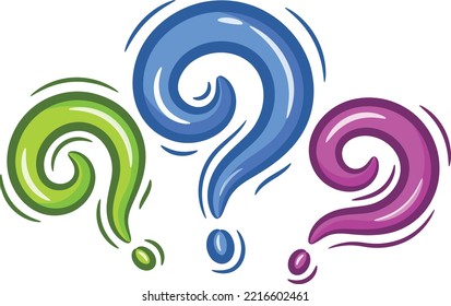 question marks cute drawing for school flashcard