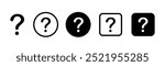 Question marks Icon. Bubble question icon. Question mark symbol on isolated white background. Set related to question marks. 