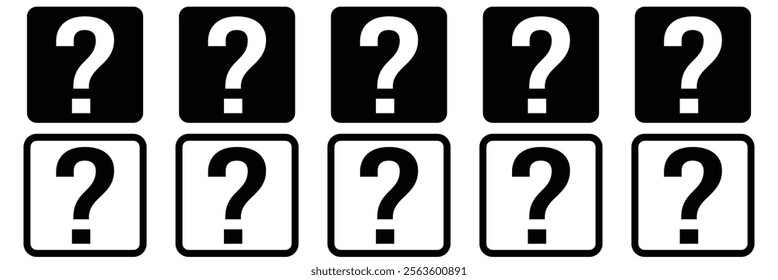 Question marks Icon. Bubble question icon set. question mark icon on white background eps 10.