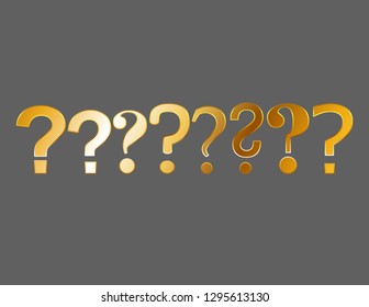 Question marks isolated