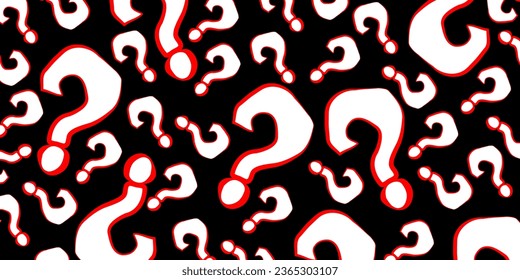 Question marks on black background. Question mark pattern abstract background. Vector EPS 10