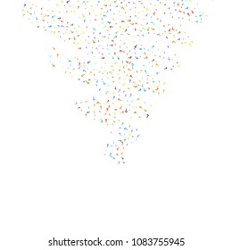 Question marks scattered on white background. Quiz, doubt, poll, survey, faq, interrogation, query background. Multicolored template for opinion poll, public poll. Rainbow color. Vector illustration.