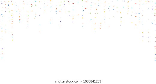 Question marks scattered on white background. Quiz, doubt, poll, survey, faq, interrogation, query background. Multicolored template for opinion poll, public poll. Rainbow color. Vector illustration.