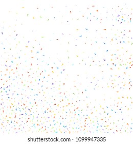 Question marks scattered on white background. Quiz, doubt, poll, survey, faq, interrogation, query background. Multicolored template for opinion poll, public poll. Rainbow color. Vector illustration.