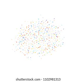 Question marks scattered on white background. Quiz, doubt, poll, survey, faq, interrogation, query background. Multicolored template for opinion poll, public poll. Rainbow color. Vector illustration.