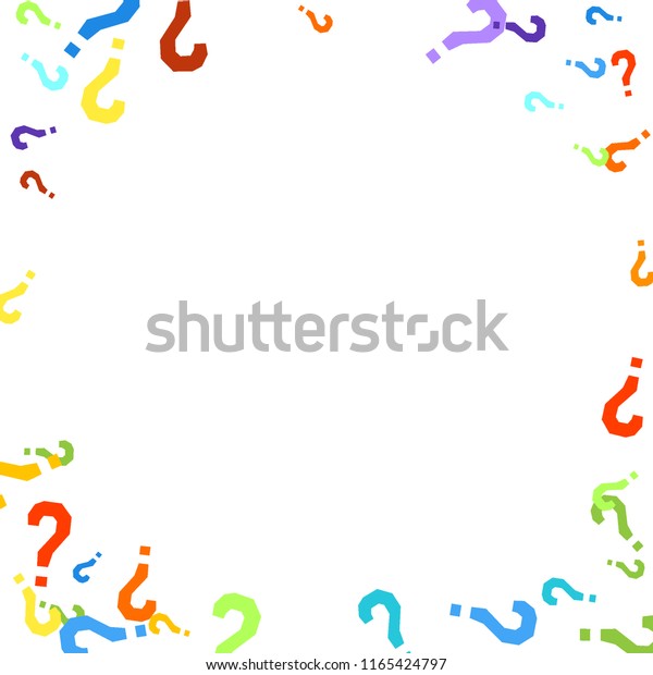 Question Marks Scattered On White Background Stock Vector (Royalty Free ...