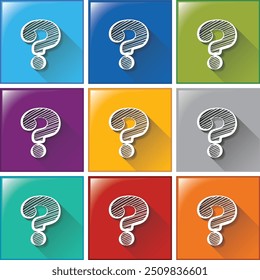 Question marks seamless vector background. Question mark texture for online survey or quiz