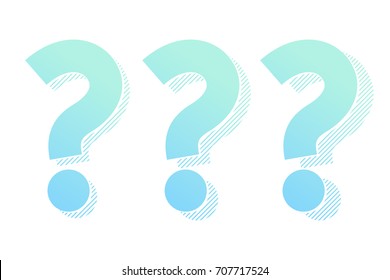 Question marks symbols set. Vector illustration