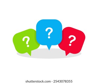 Question marks vector - asking questions illustration.