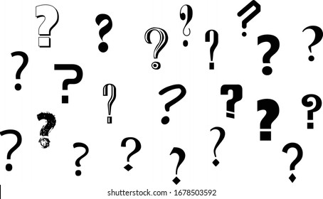 Question marks vector set, vector illustration of question marks, question marks set.