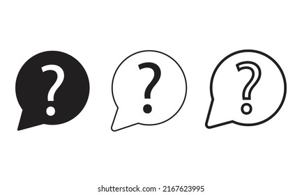 question marks with white background, help in dialog and information query