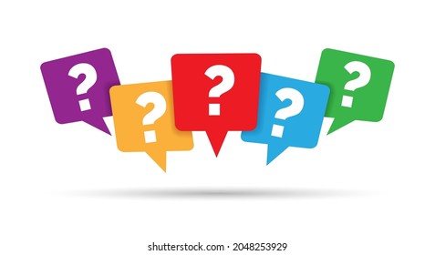 Question message marks. Faq questions inquiry discussions mark set, reasoning questioning markings signs, secret app support vector graphics