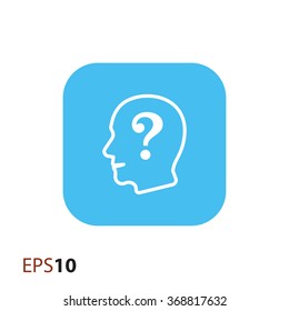 Question in mind icon for web