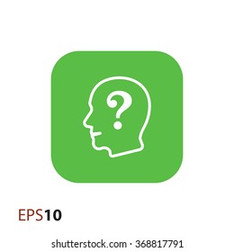 Question in mind icon for web