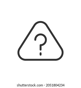 Question minimal line icon. Web stroke symbol design. Question sign isolated on a white background. Premium line icon.