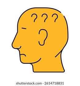question neurosis line icon vector. question neurosis sign. isolated symbol illustration