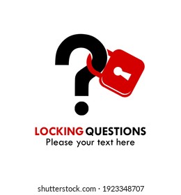 Question With Padlock Logo Template Illustration