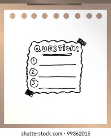 question paper - vector illustration