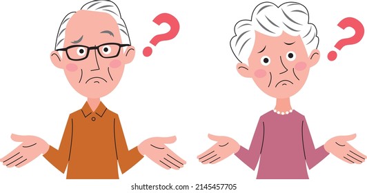 Question poses for senior men and women
