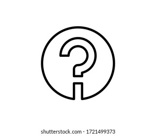 Icono de línea premium de pregunta. Pictograma sencillo de alta calidad. Iconos modernos de estilo de esquema. Dibujo vectorial de trazo en un fondo blanco. 