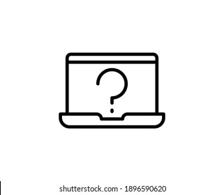 Icono de línea premium de pregunta. Pictograma sencillo de alta calidad. Iconos modernos de estilo de contorno. Ilustración vectorial de trazo sobre un fondo blanco. 