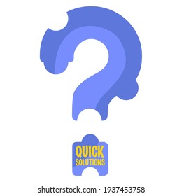 Question quick solution blue creativity thinking icon- Vector